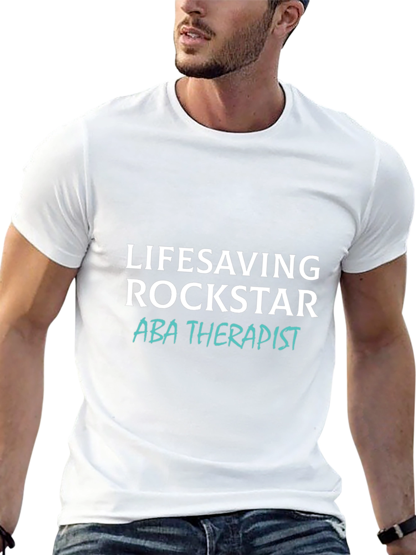 Lifesaving Rockstar ABA Therapist T-Shirt
