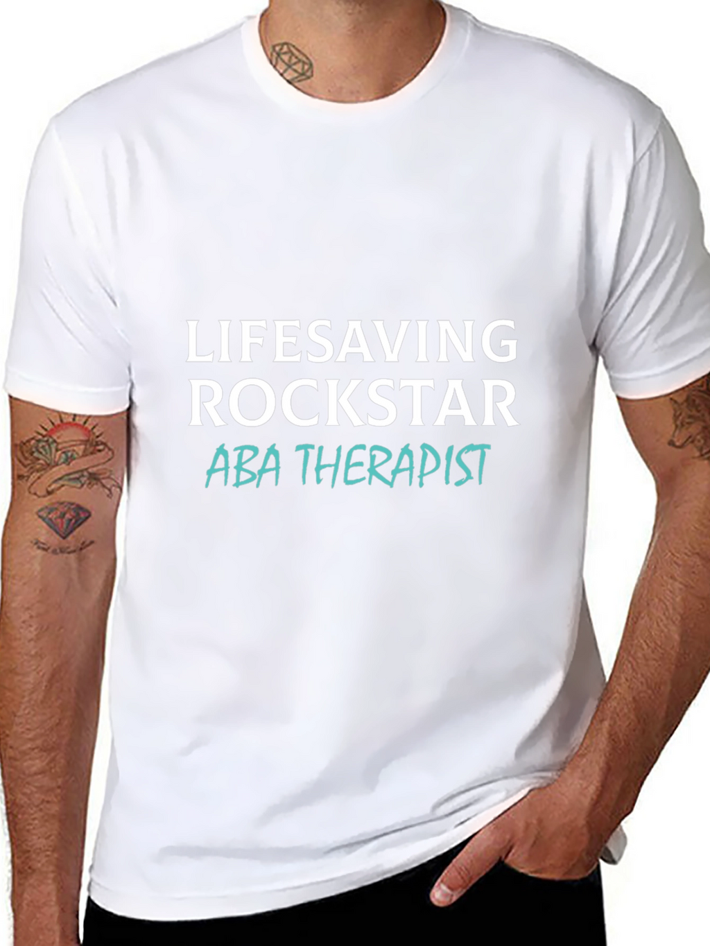 Lifesaving Rockstar ABA Therapist T-Shirt