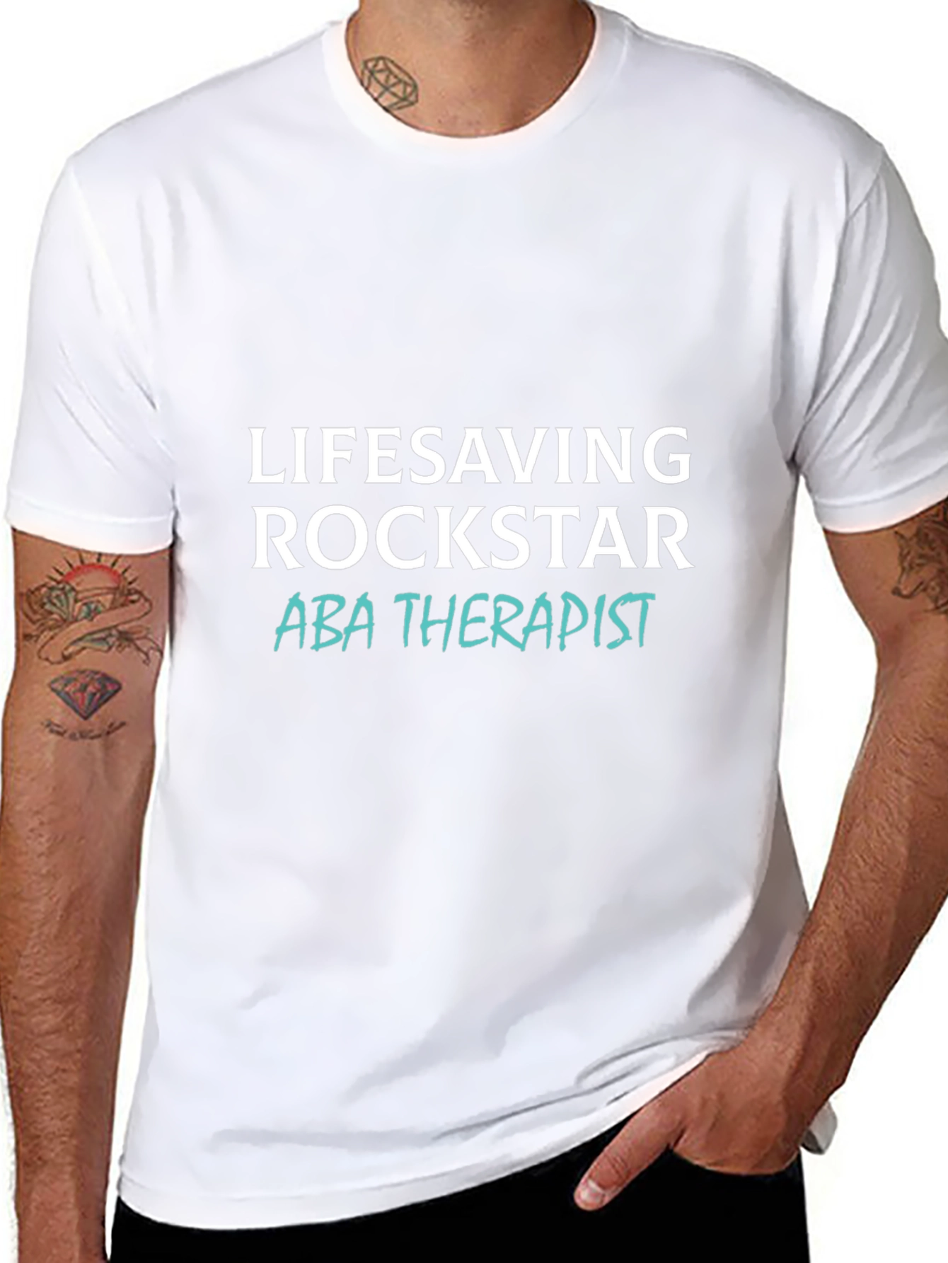 Lifesaving Rockstar ABA Therapist T-Shirt