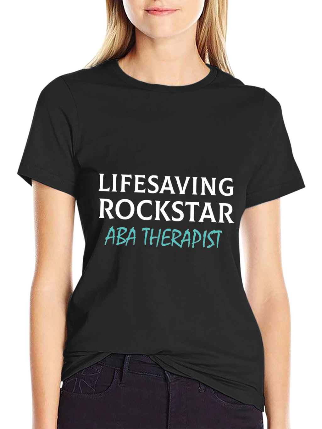 Lifesaving Rockstar ABA Therapist T-Shirt
