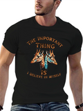 Giraffe Believe in Myself Graphic Tee