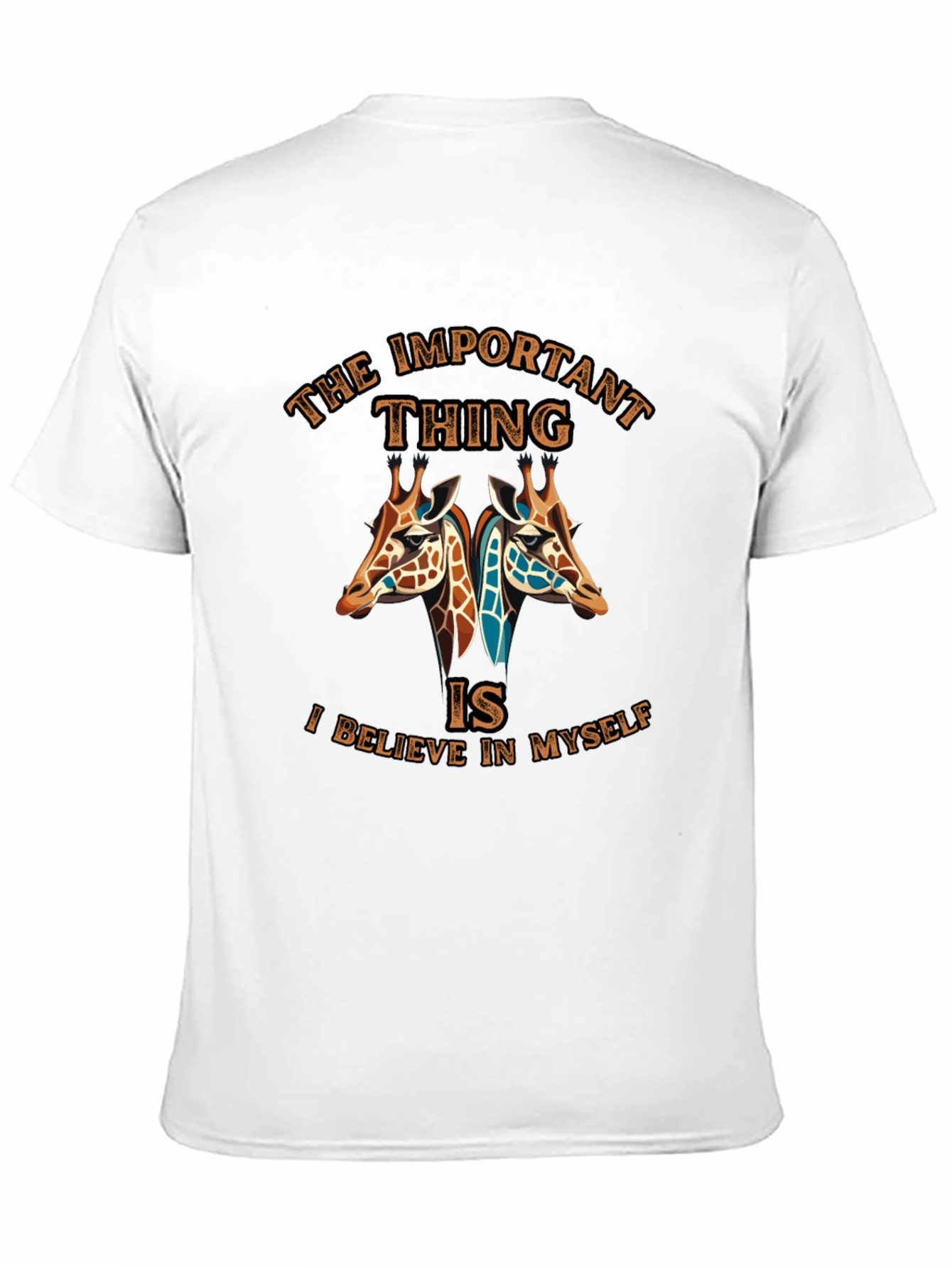 Giraffe Believe in Myself Graphic Tee