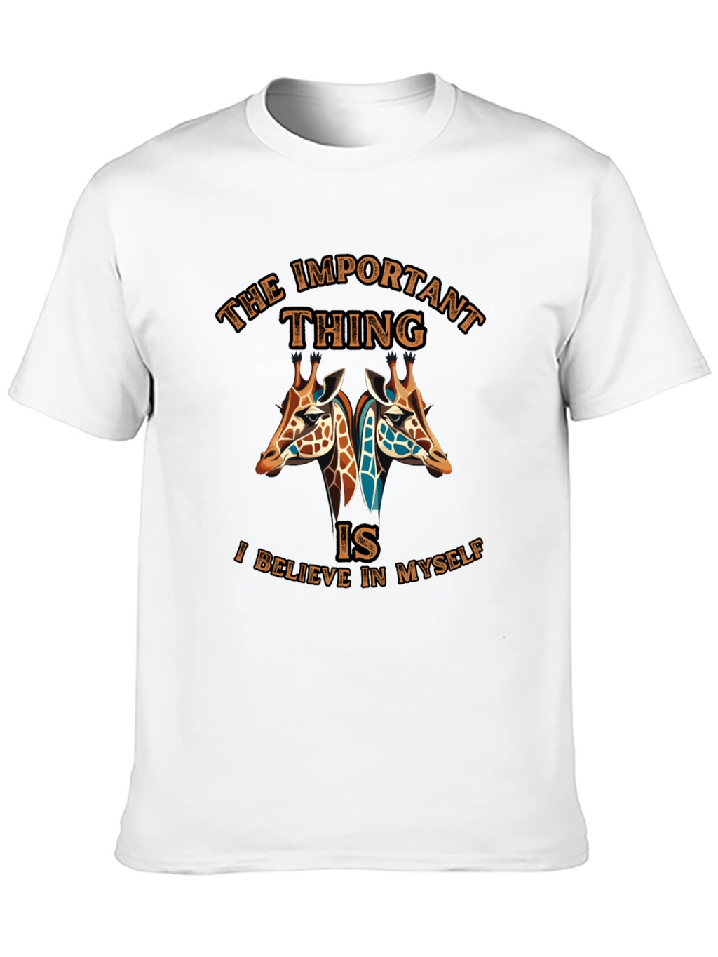 Giraffe Believe in Myself Graphic Tee