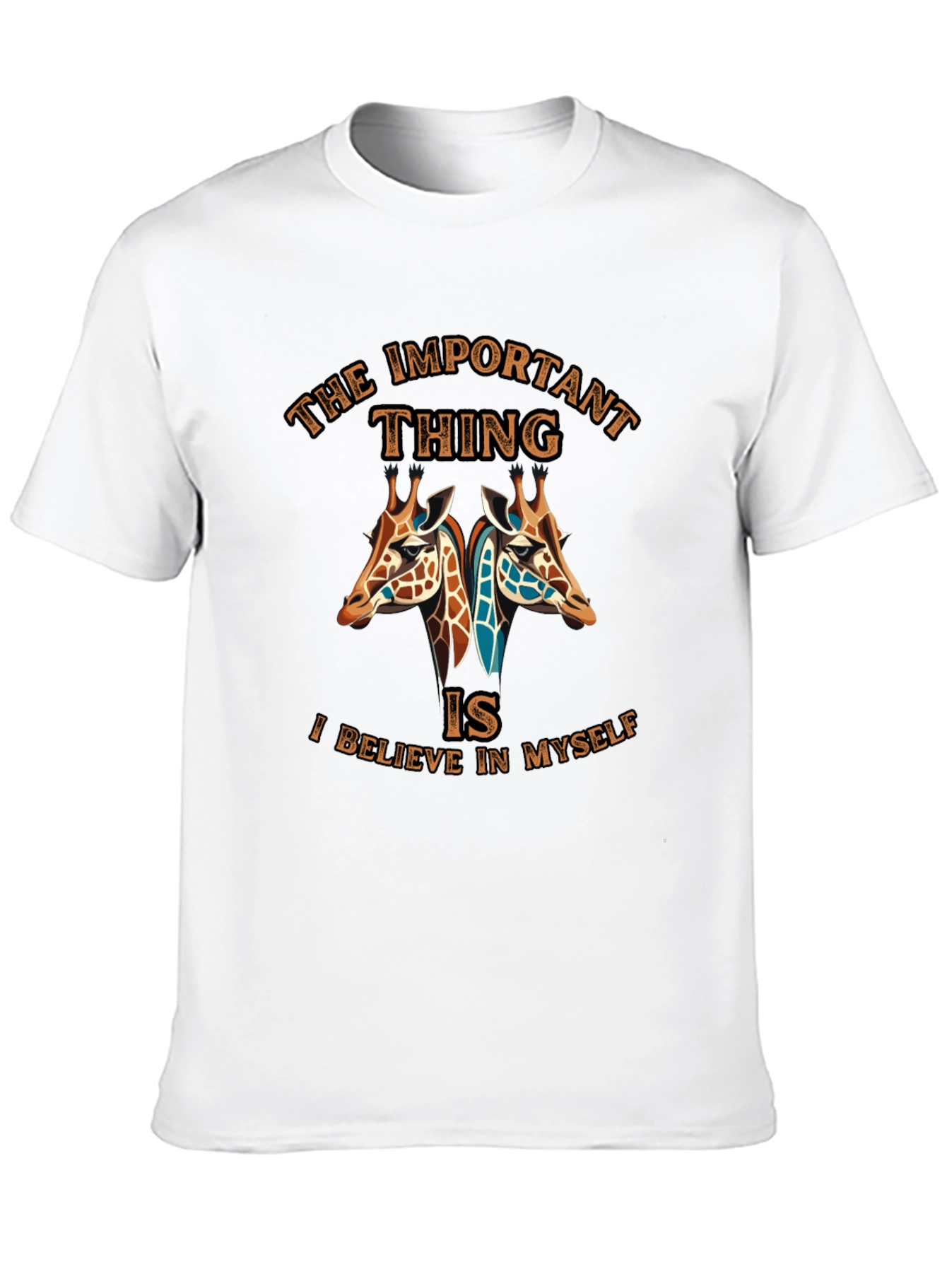 Giraffe Believe in Myself Graphic Tee