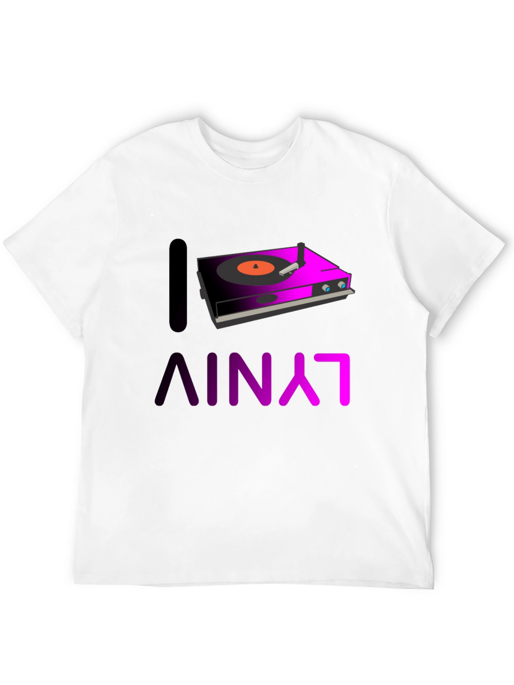 I Love Vinyl Graphic Tee - DJ Music Shirt