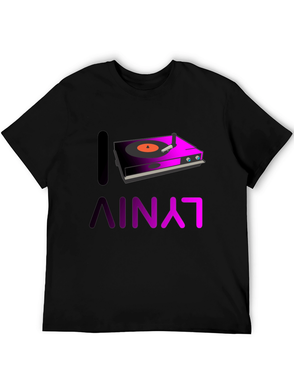 I Love Vinyl Graphic Tee - DJ Music Shirt