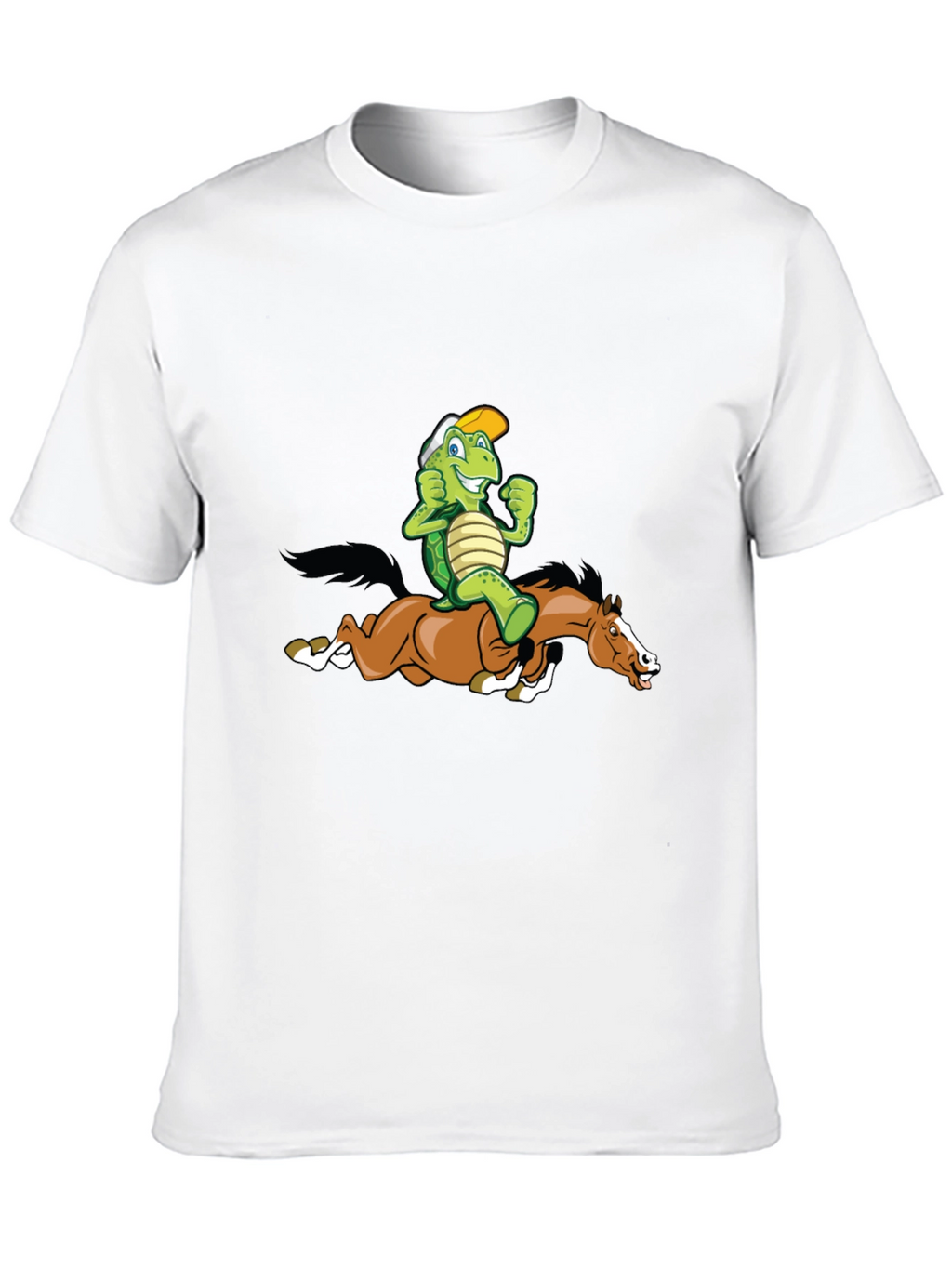 Turtle Riding Horse Graphic Tee - Black