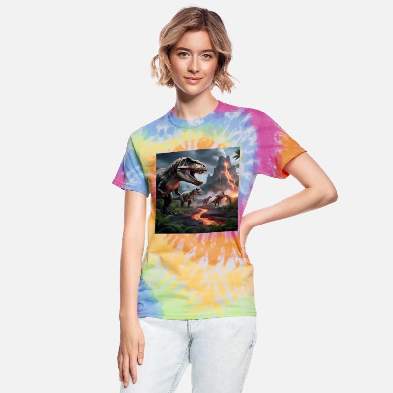 a breathtaking prehistoric dinosaurs landscape