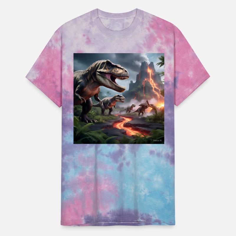 a breathtaking prehistoric dinosaurs landscape