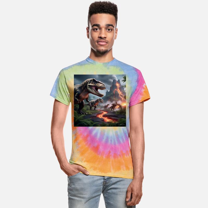 a breathtaking prehistoric dinosaurs landscape