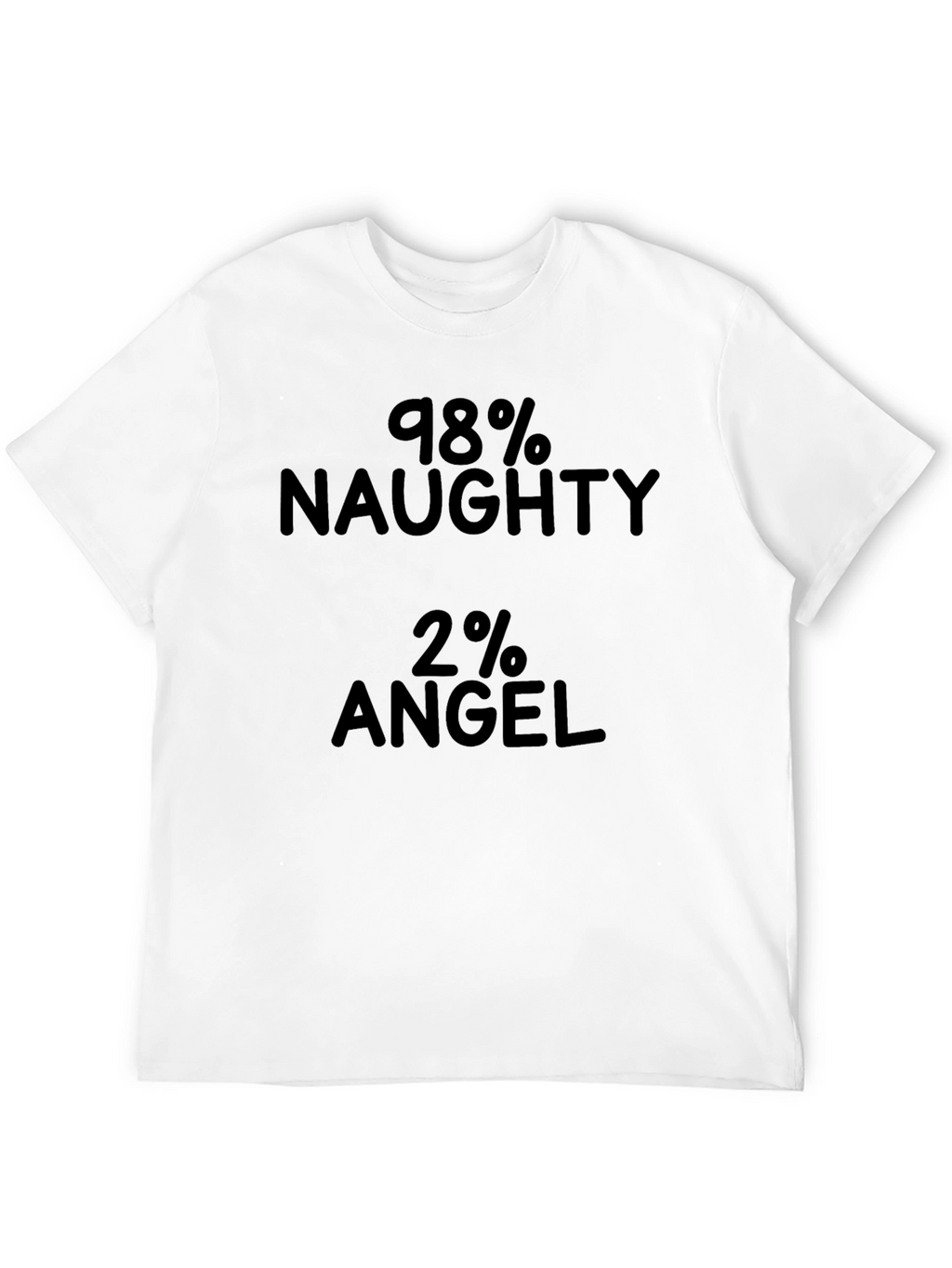 98% Naughty 2% Angel Graphic Tee - Black