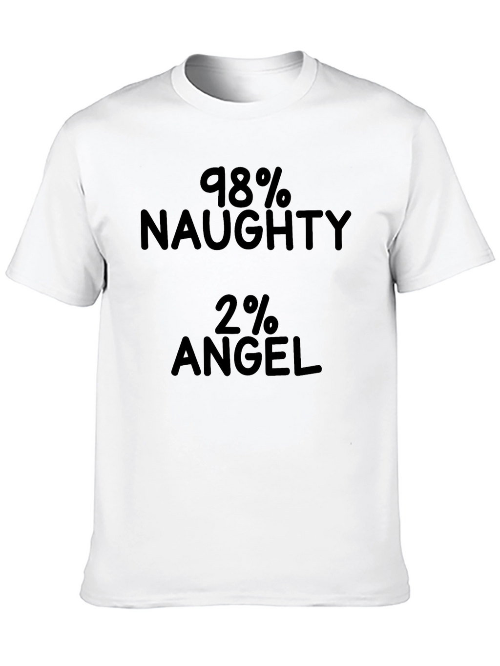 98% Naughty 2% Angel Graphic Tee - Black