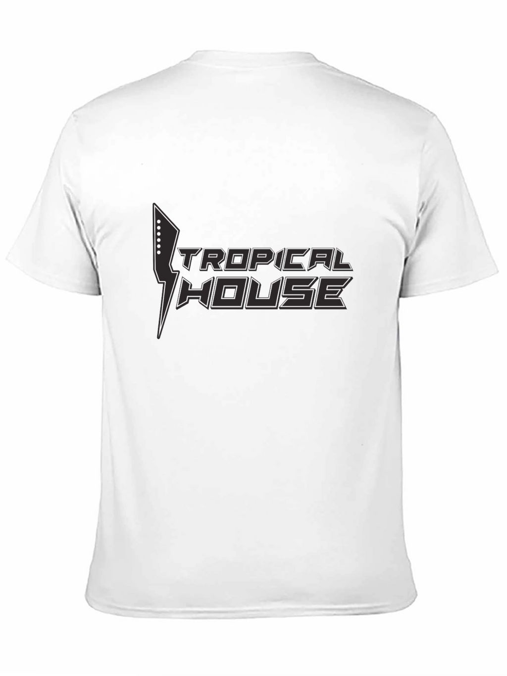 Tropical House Graphic Black T-Shirt