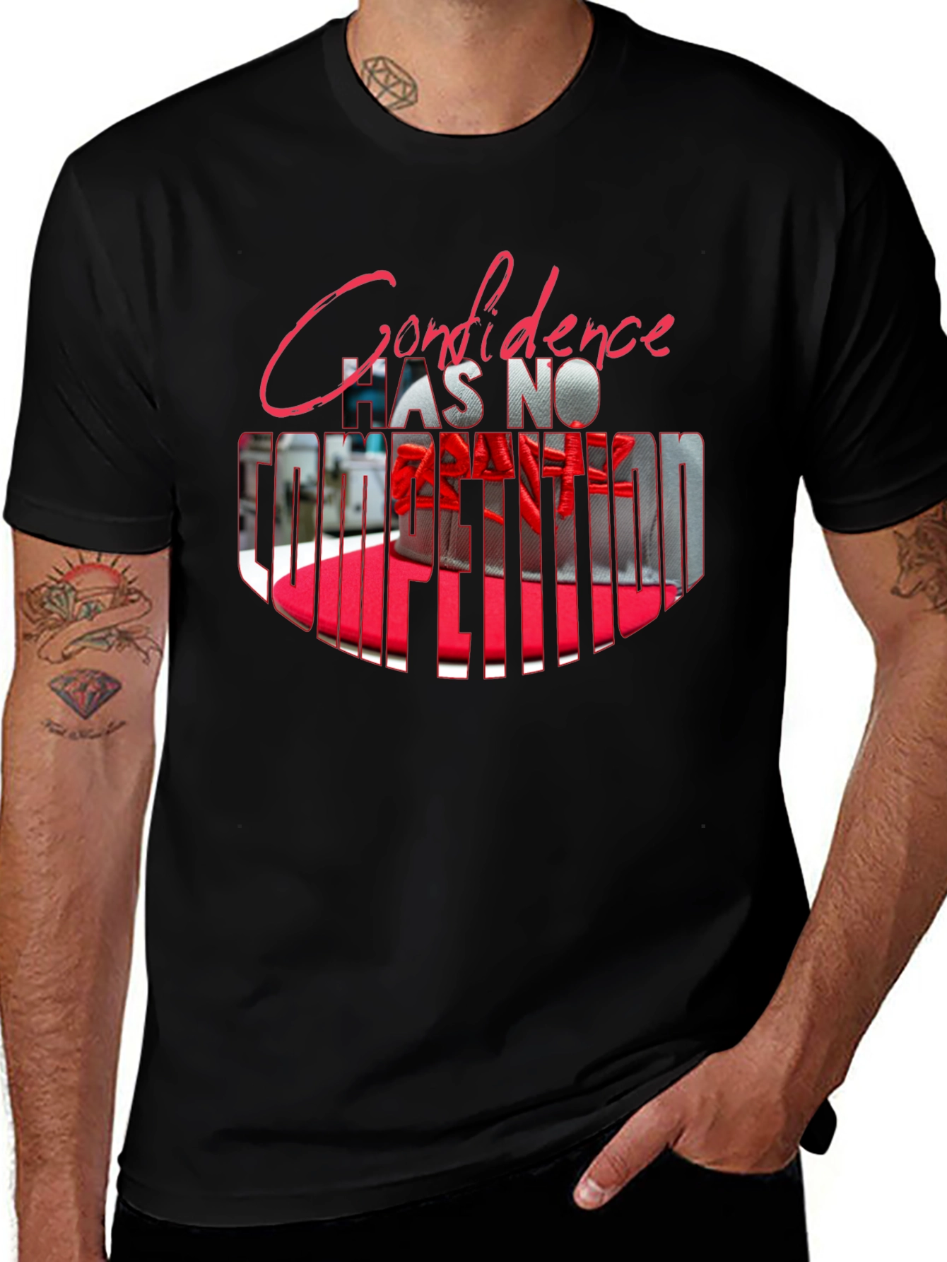 Confidence T-Shirt - Mens Black Graphic Tee