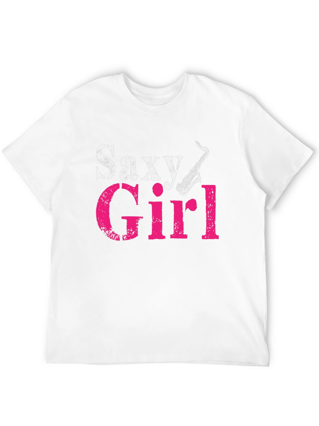 Saxy Girl Black T-Shirt - Music Lover Tee