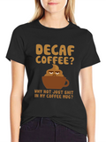 Decaf Coffee Poop Mug Graphic Tee