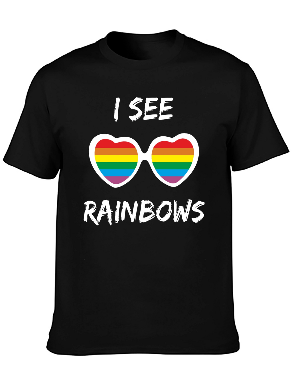 I See Rainbows Pride T-Shirt - Heart Sunglasses