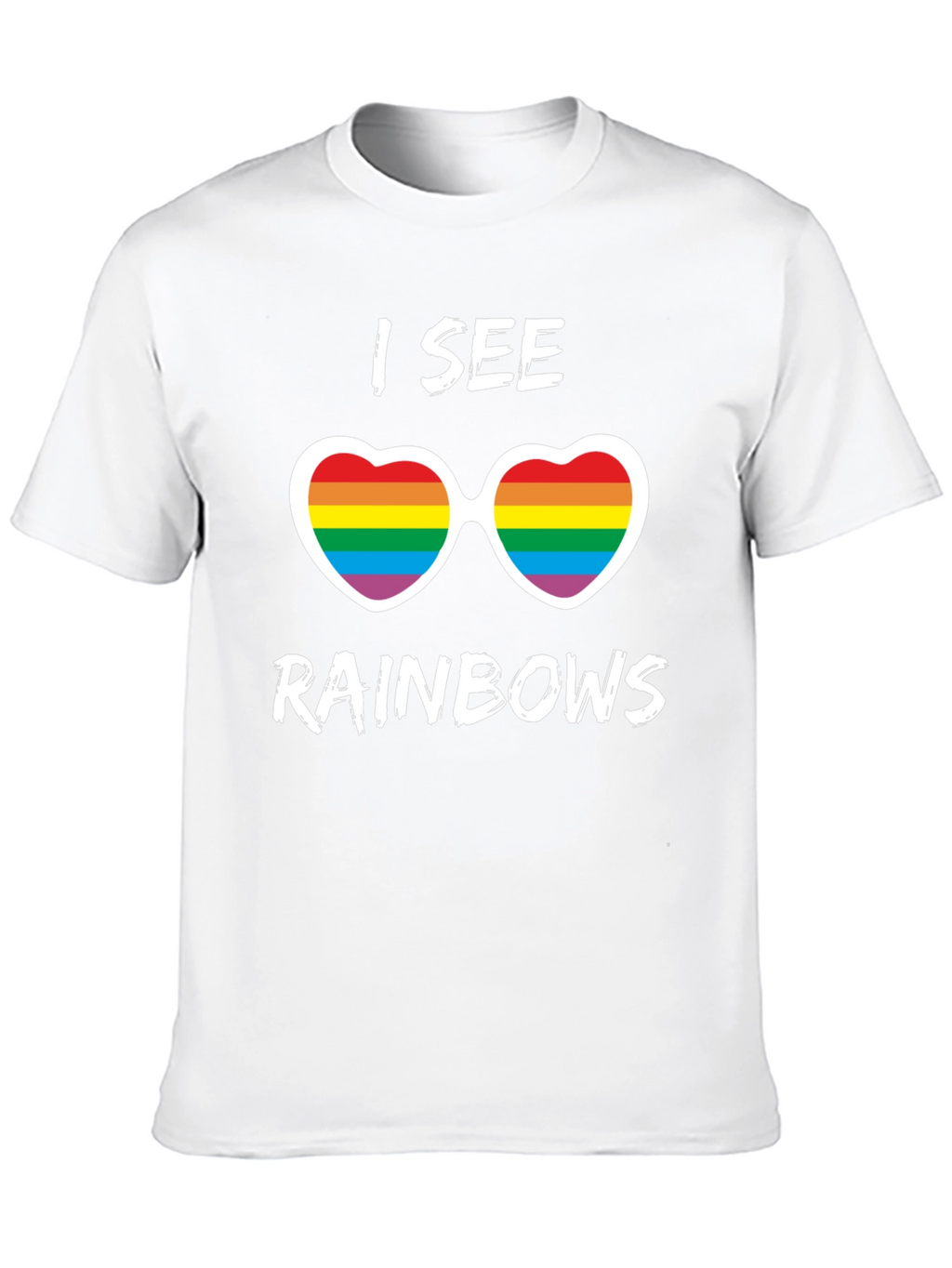I See Rainbows Pride T-Shirt - Heart Sunglasses