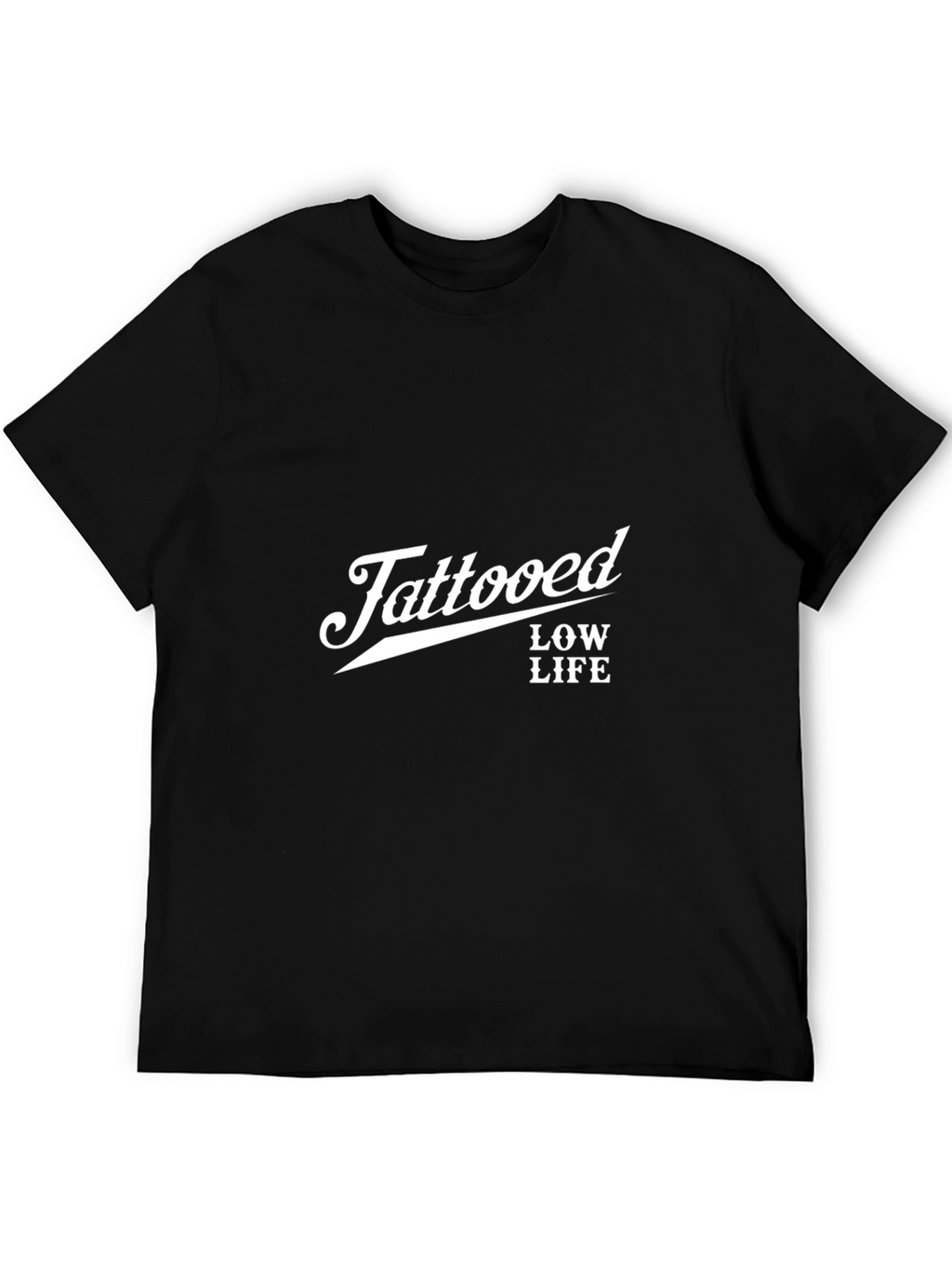 Tattooed Low Life Black Graphic T-Shirt