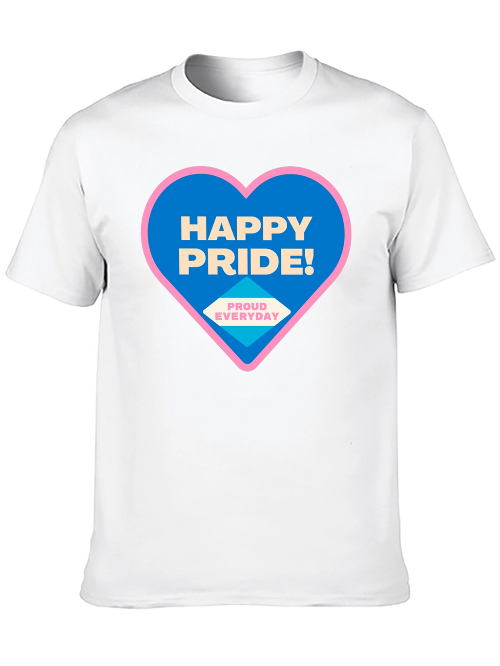 Happy Pride T-Shirt - Black Crew Neck
