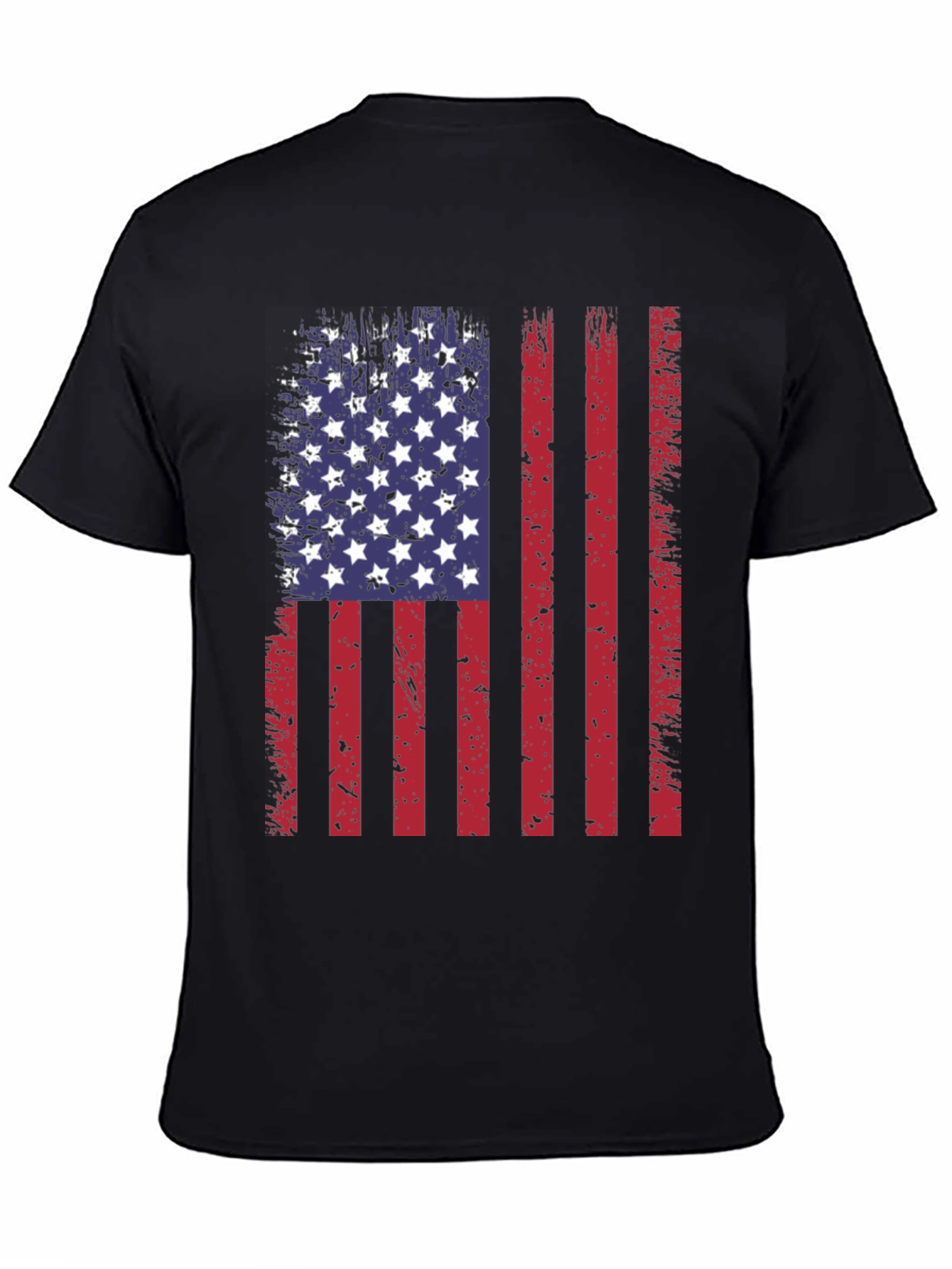 Distressed American Flag Graphic T-Shirt