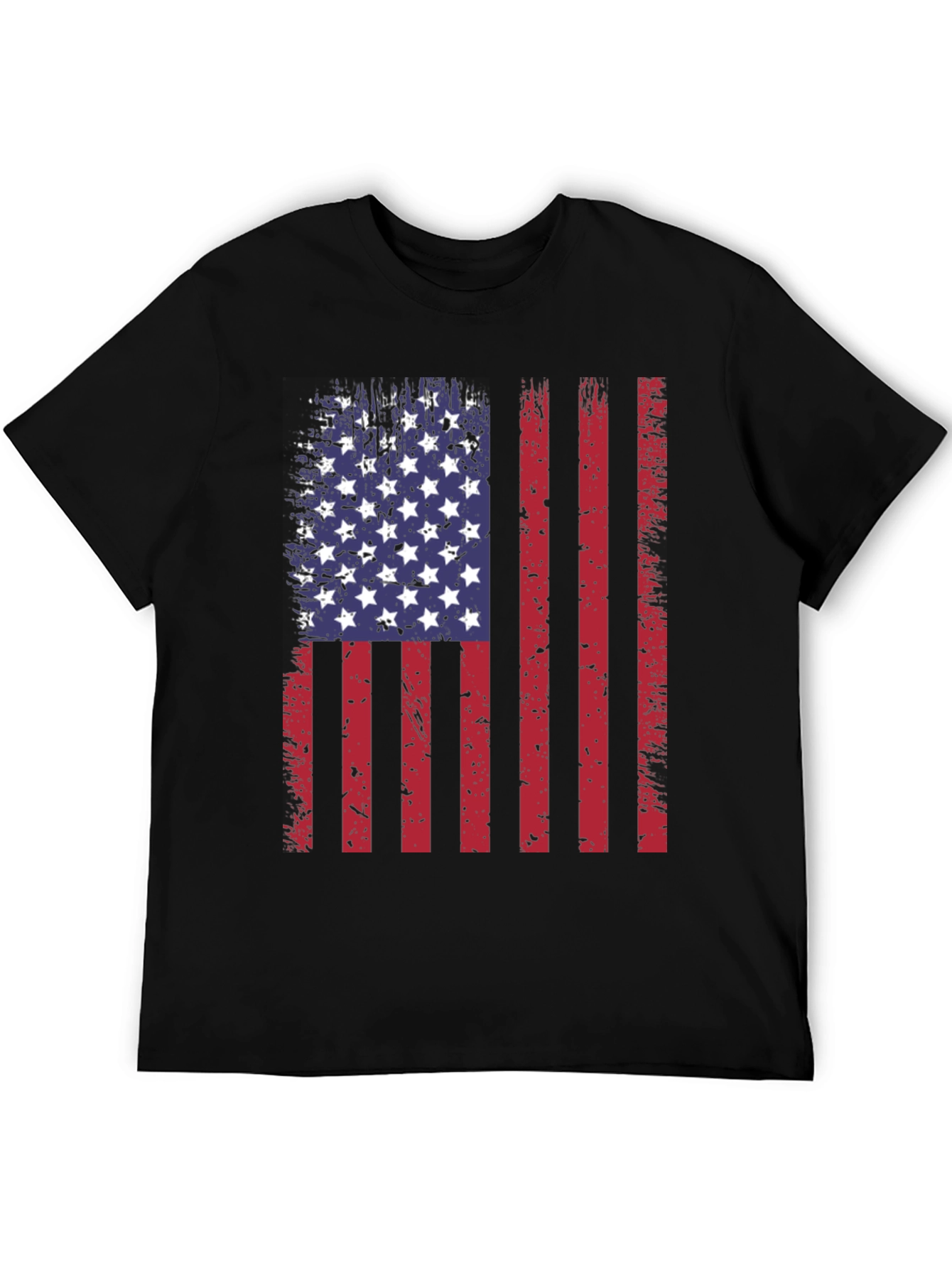 Distressed American Flag Graphic T-Shirt