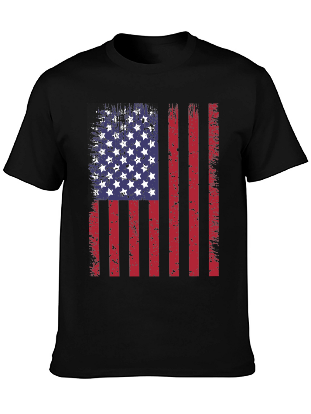 Distressed American Flag Graphic T-Shirt