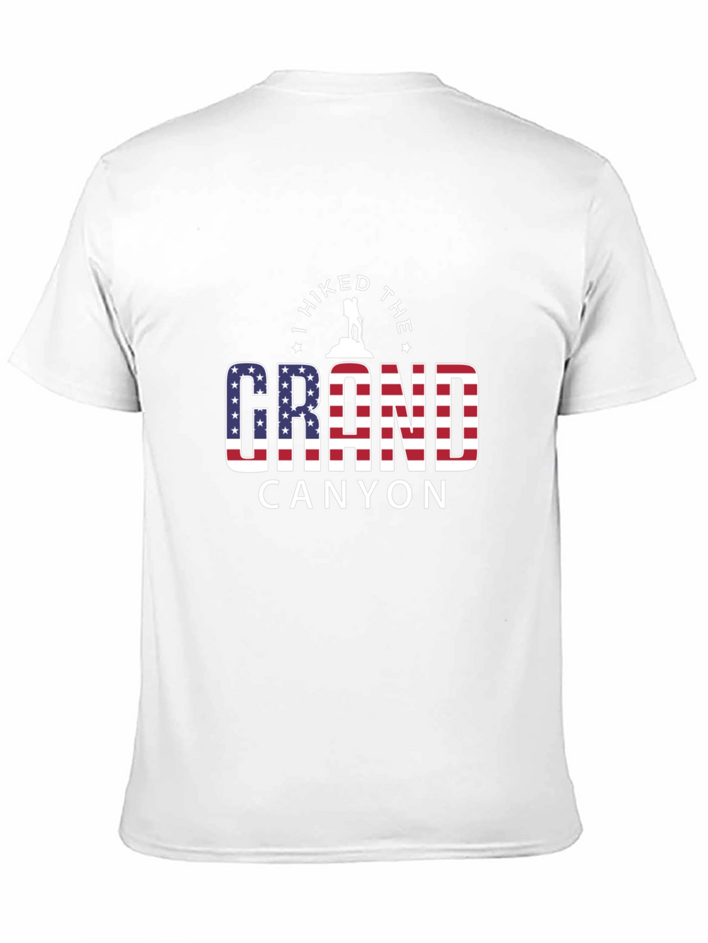 Grand Canyon Hiker Graphic Tee - American Flag Design
