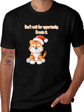 Opportunity Seeker Tee: Cute Tiger with Santa Hat