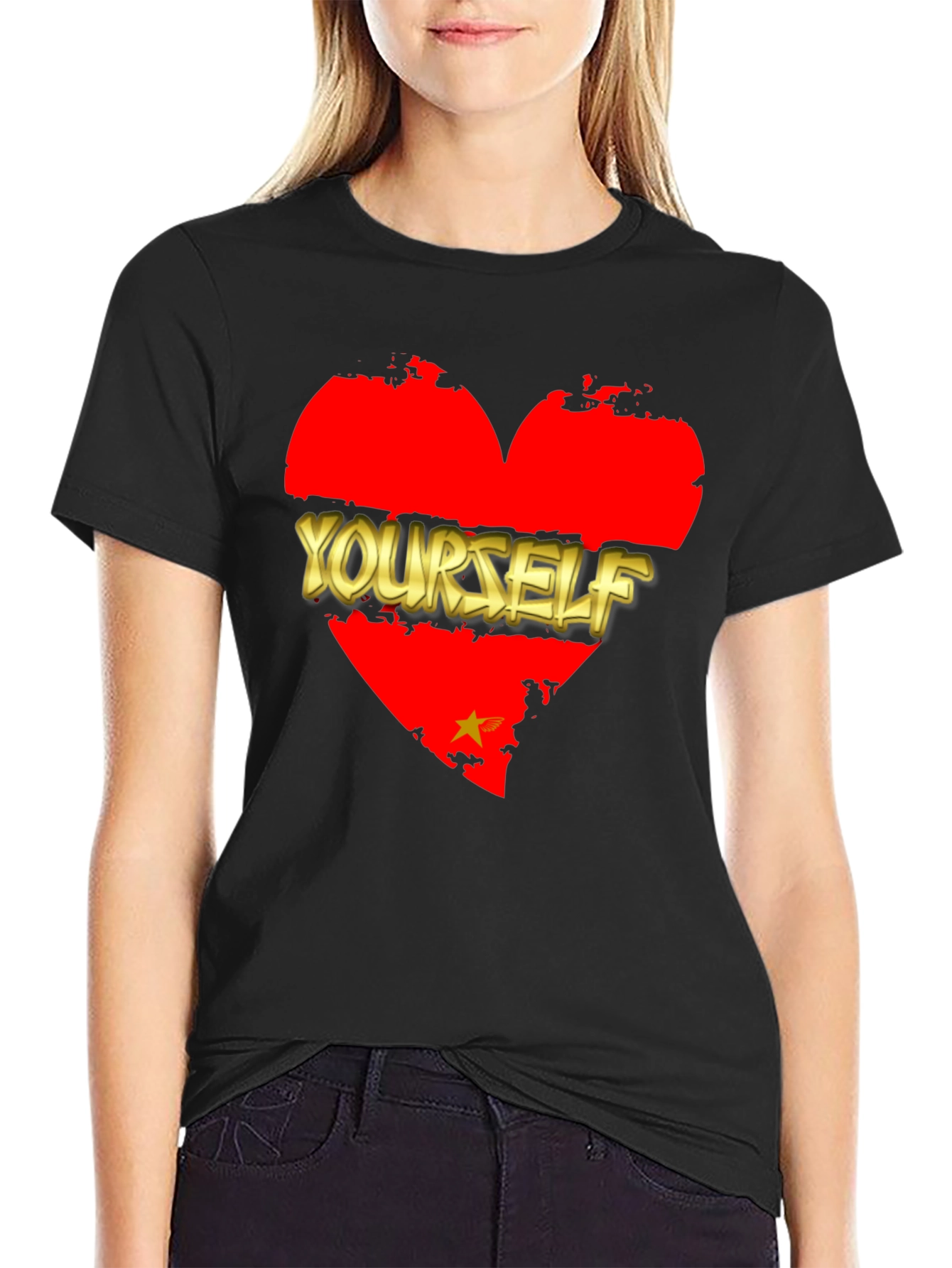 Love Yourself Graphic T-Shirt - Black