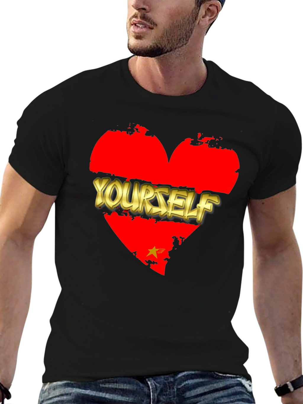 Love Yourself Graphic T-Shirt - Black