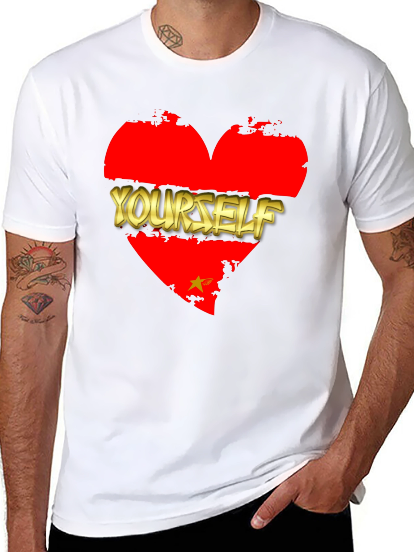Love Yourself Graphic T-Shirt - Black