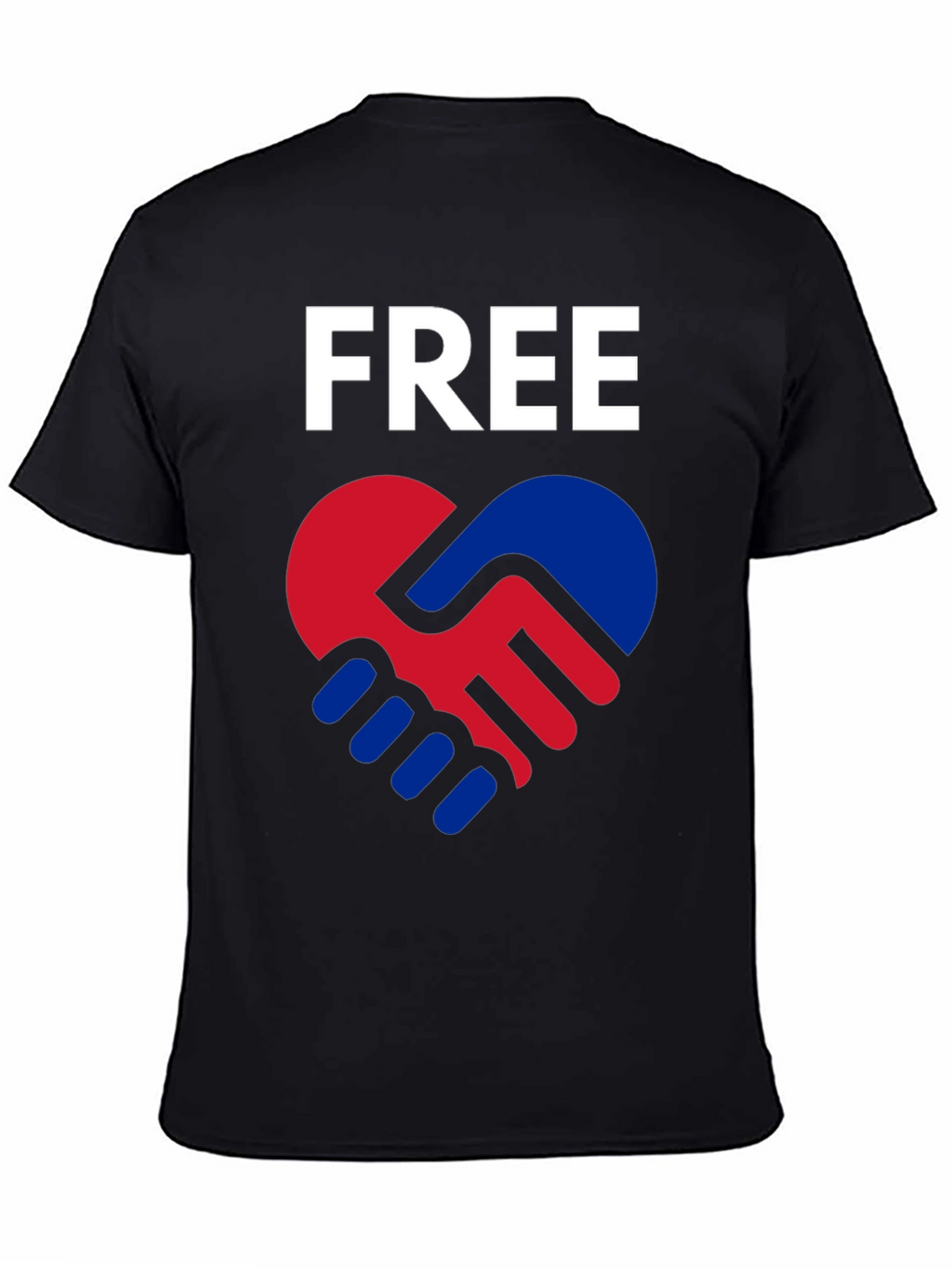 Free Heart Hands T-Shirt - Black