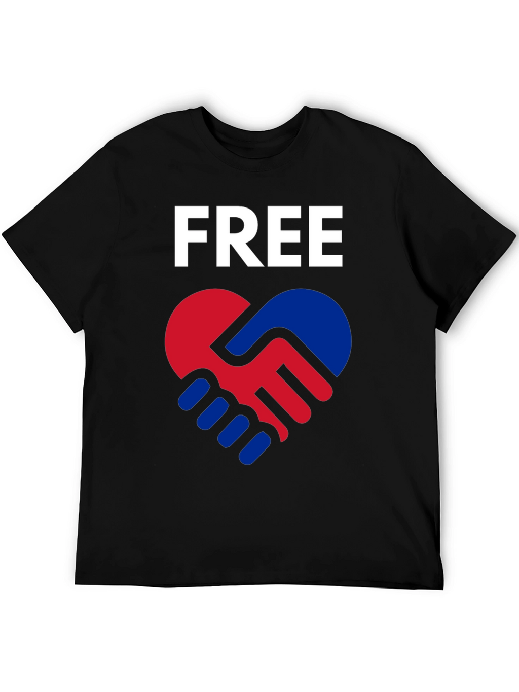 Free Heart Hands T-Shirt - Black