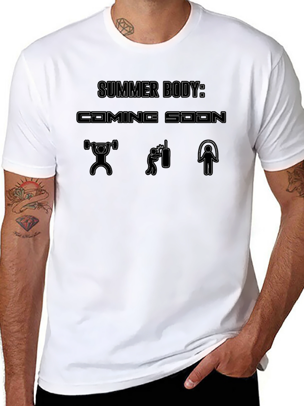 Summer Body: Coming Soon Black Graphic Tee