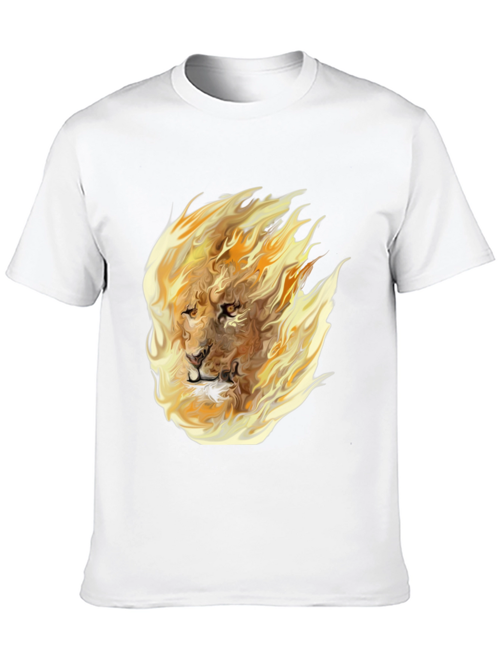 Fiery Lion Graphic Tee - Bold Style