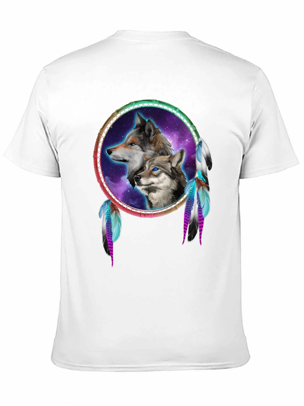 Wolf Dreamcatcher Black T-Shirt