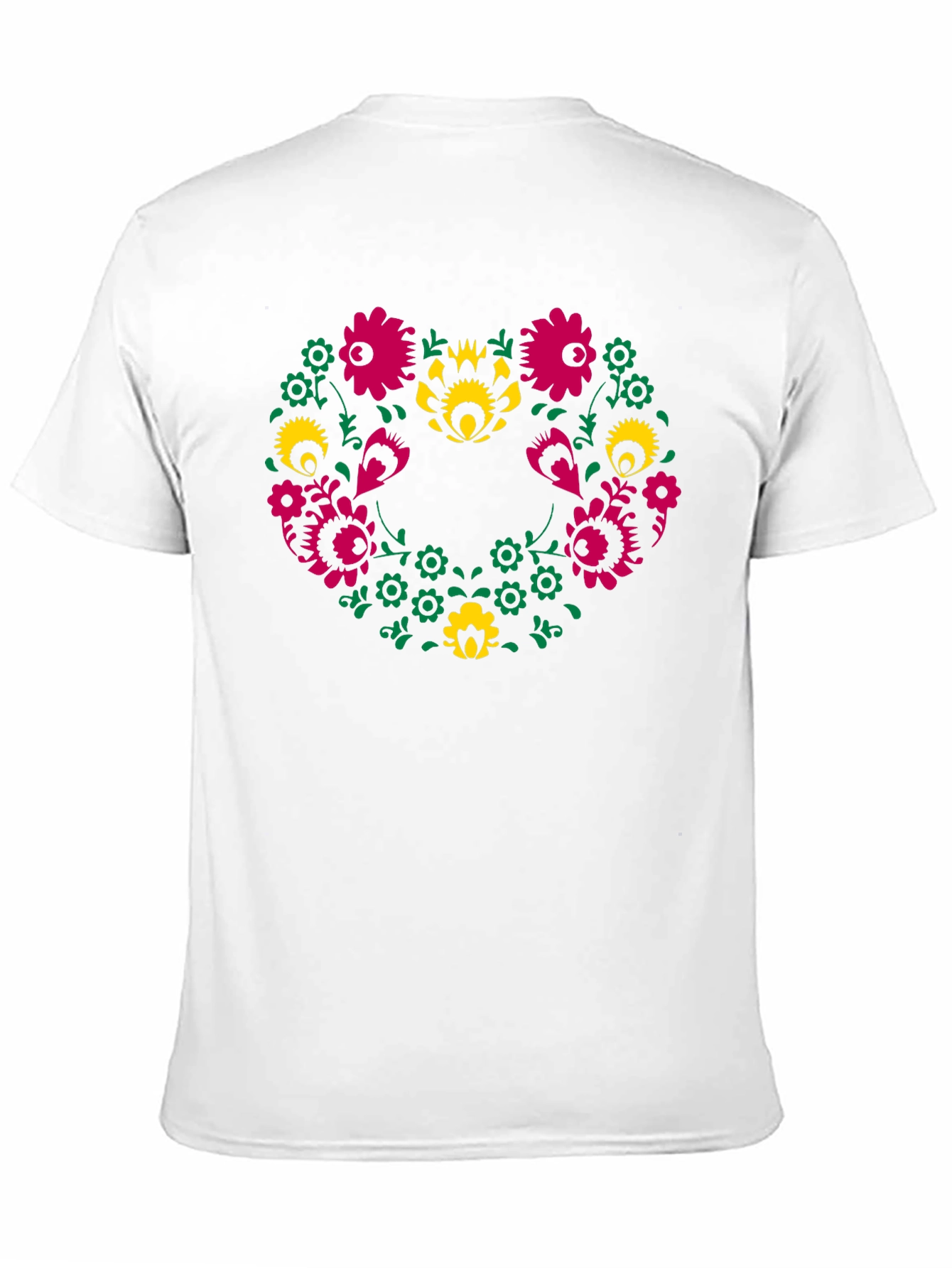 Floral Heart Tee - Black Graphic T-Shirt