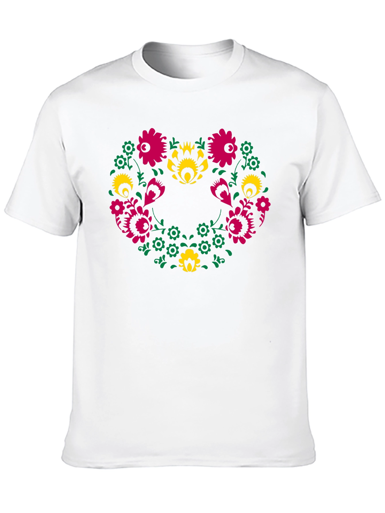 Floral Heart Tee - Black Graphic T-Shirt
