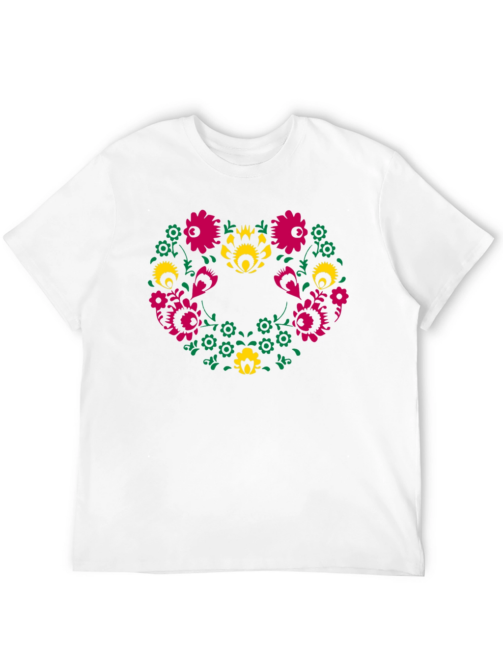 Floral Heart Tee - Black Graphic T-Shirt