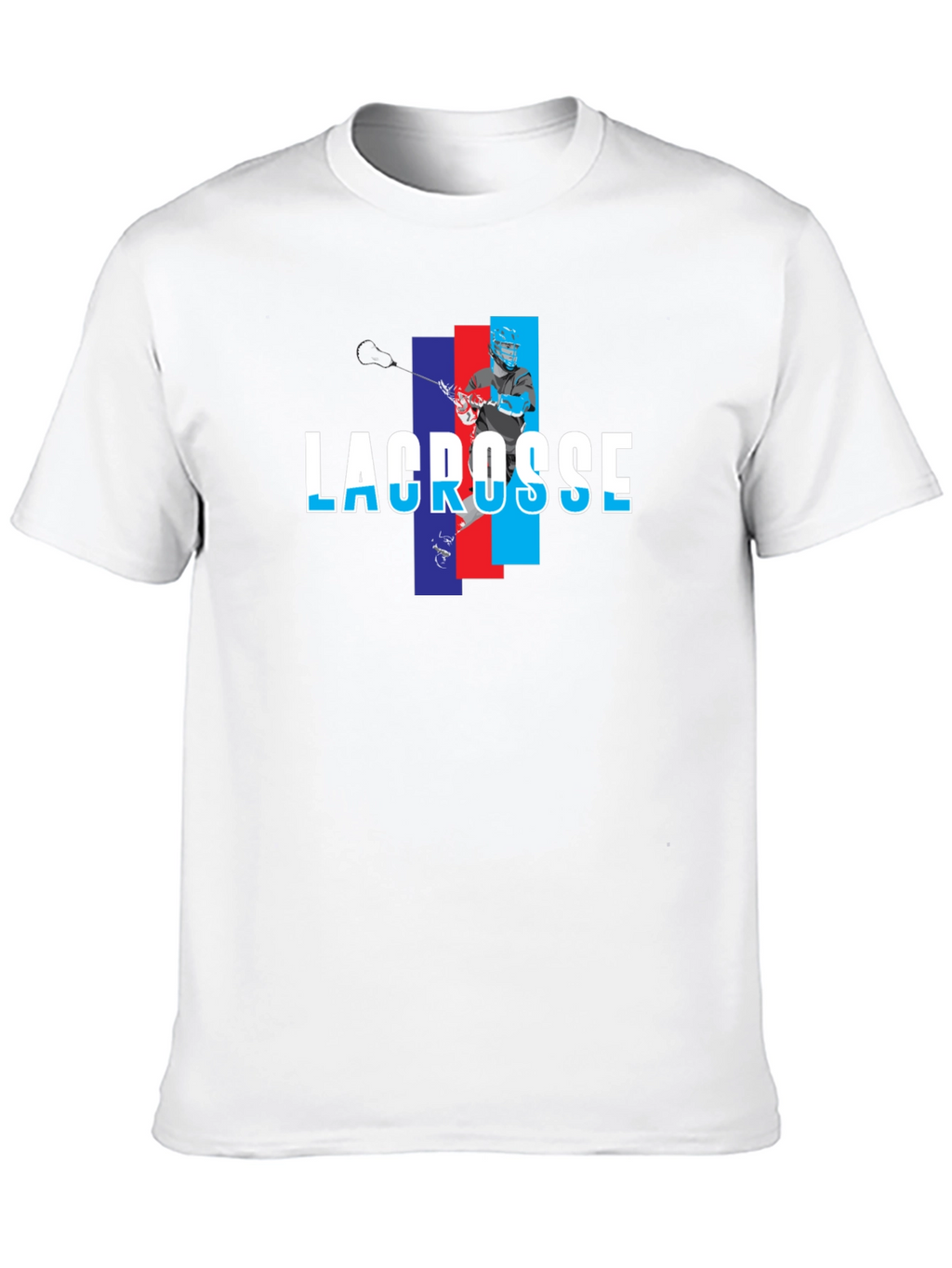 Lacrosse Player Graphic T-Shirt - Black