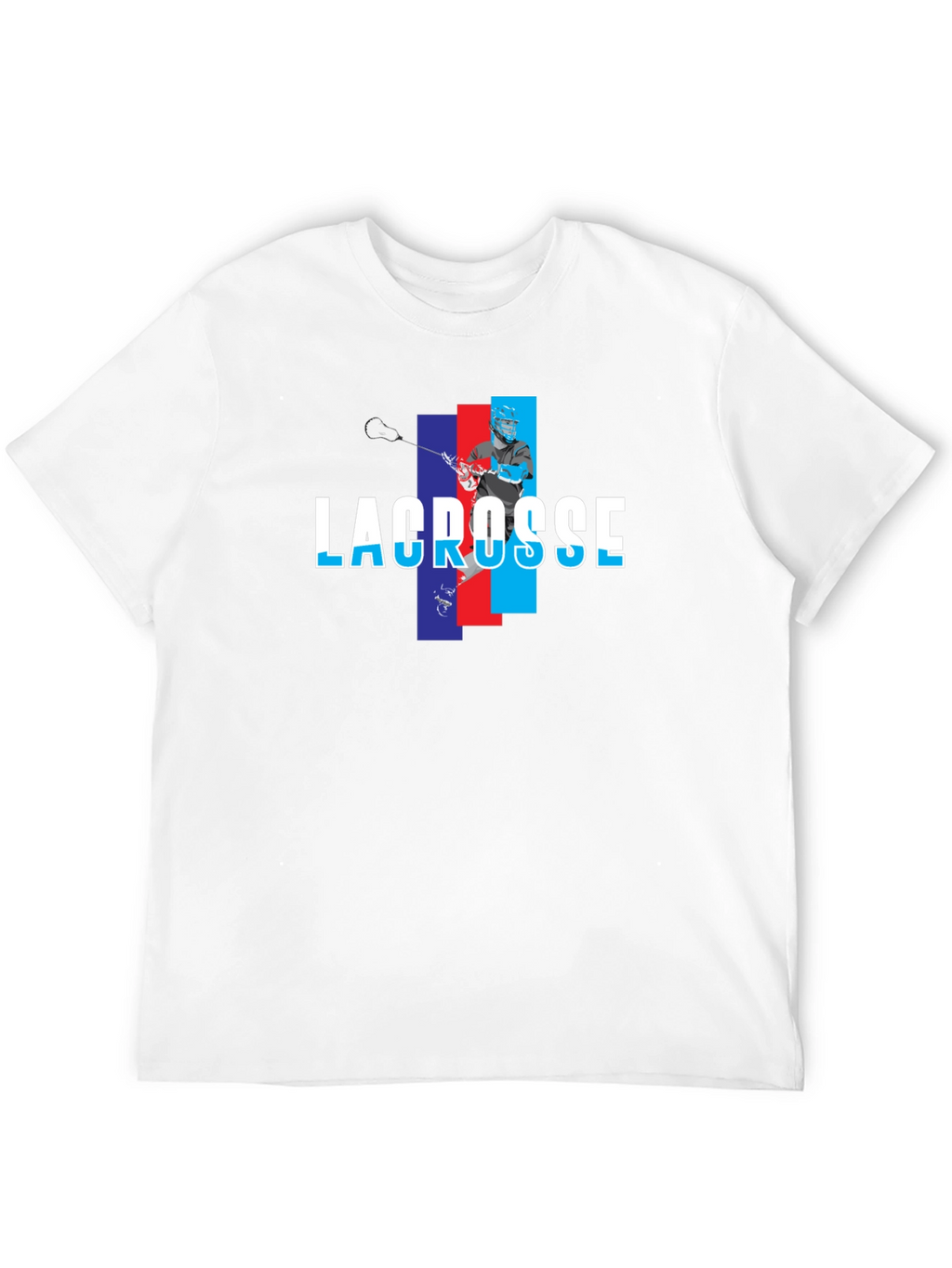 Lacrosse Player Graphic T-Shirt - Black