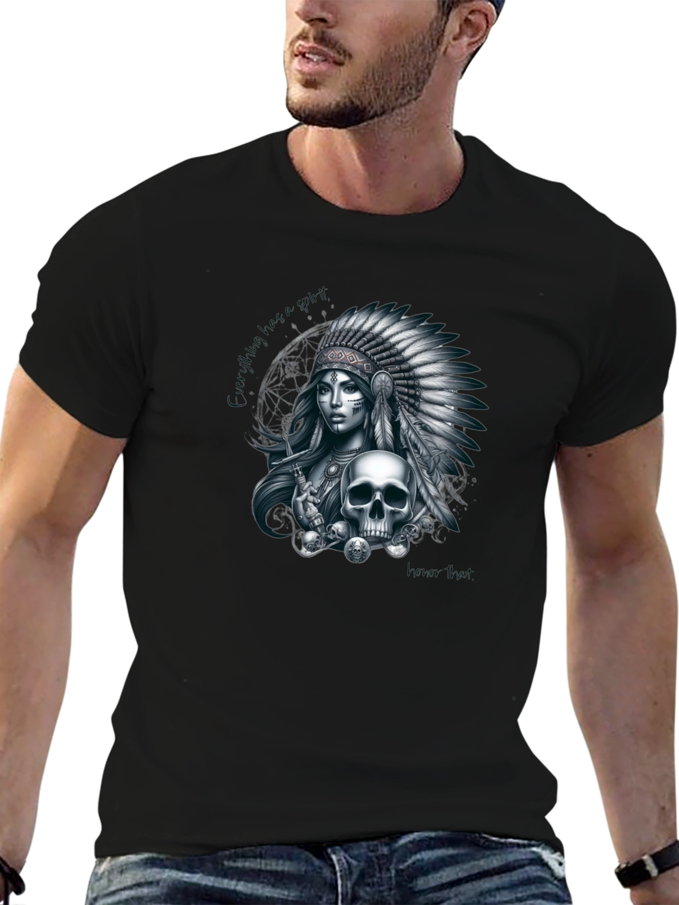 Native American Skull T-Shirt