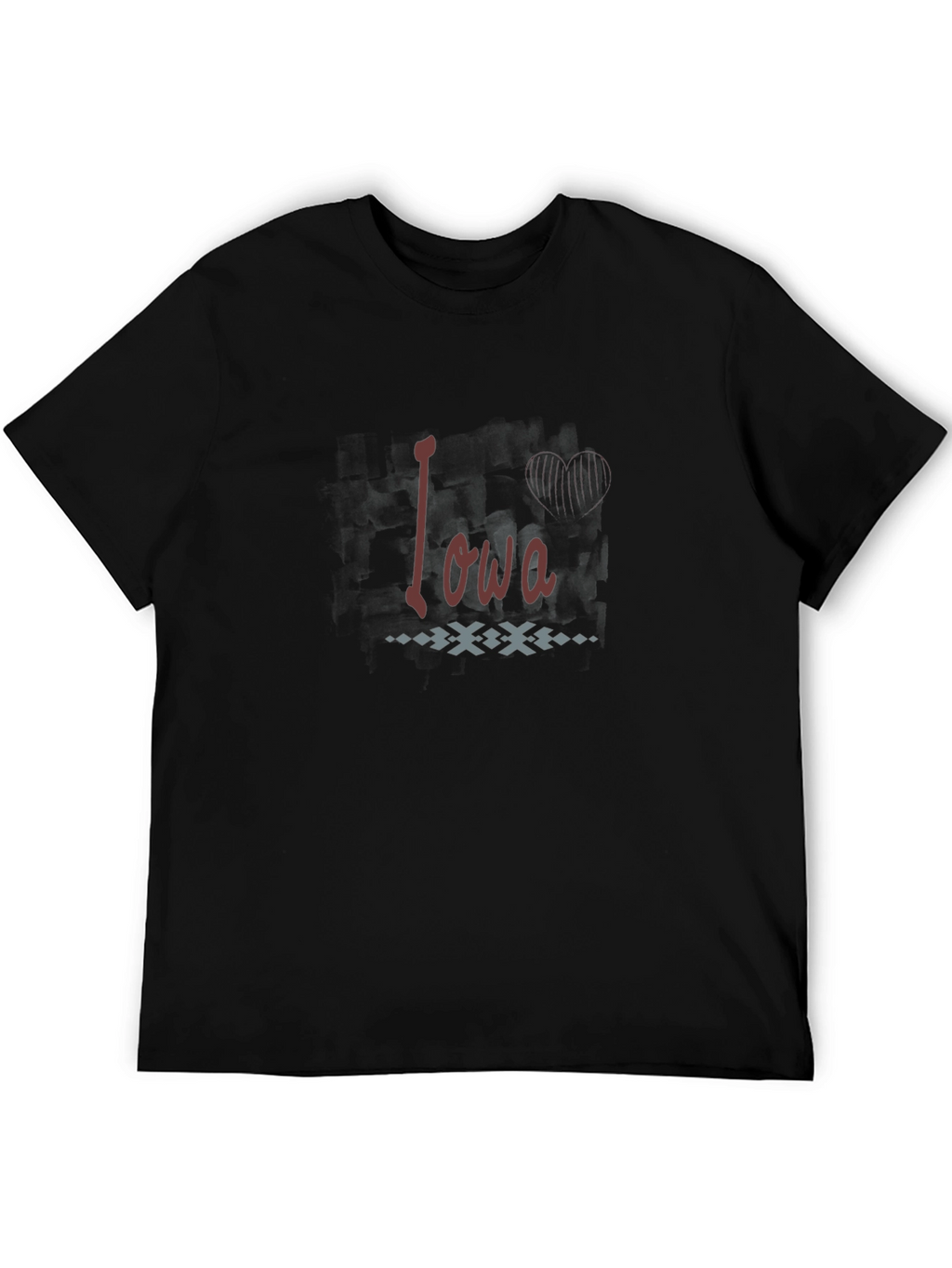 Iowa Graphic Print Black Tee