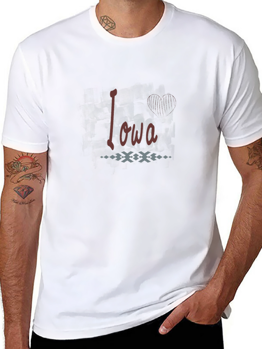 Iowa Graphic Print Black Tee