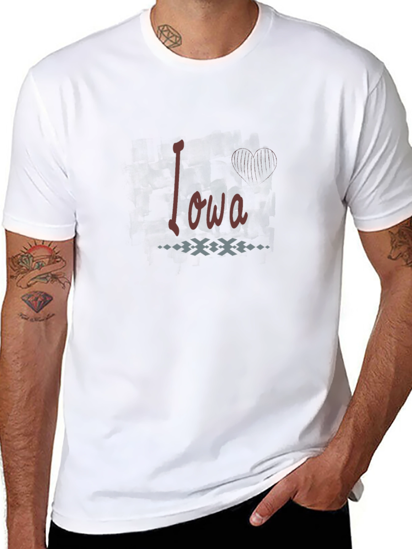 Iowa Graphic Print Black Tee