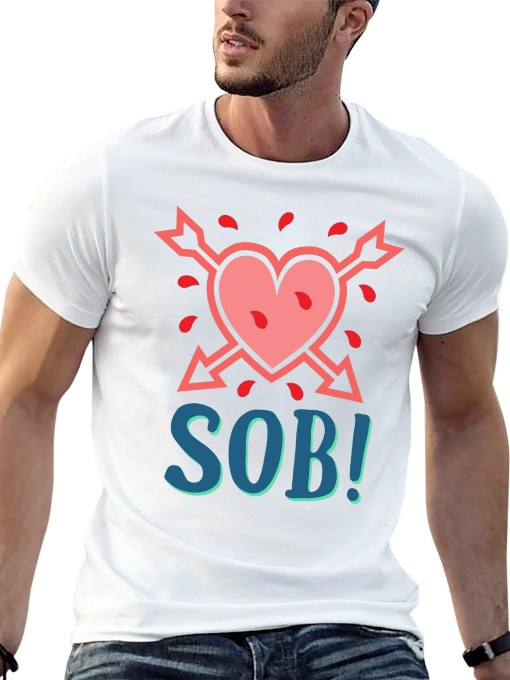 SOB Heart Arrow Graphic T-Shirt
