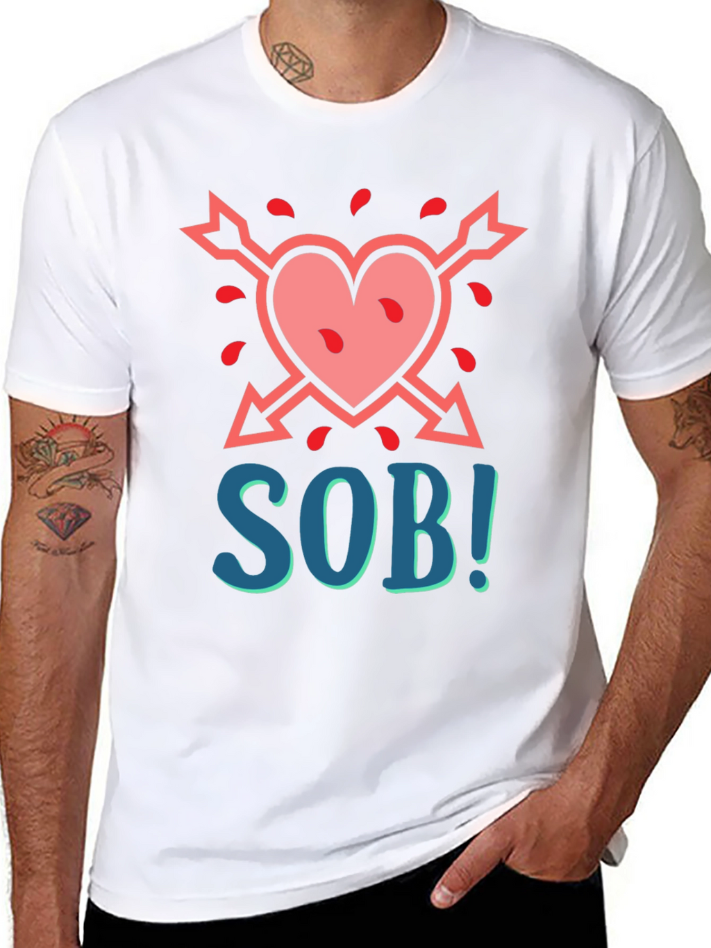 SOB Heart Arrow Graphic T-Shirt