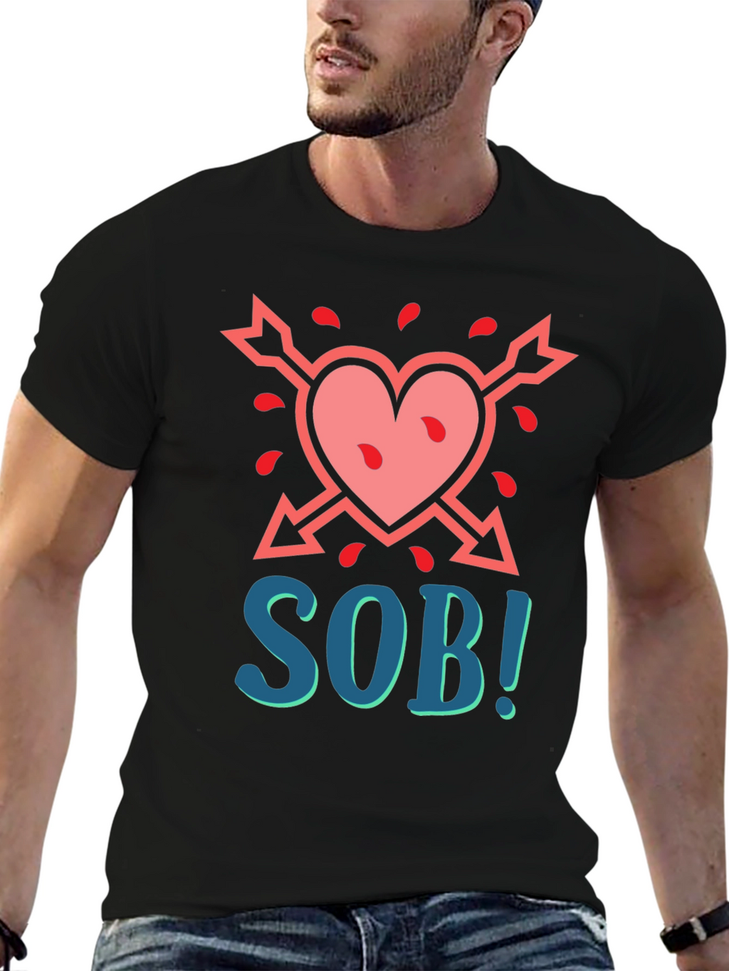 SOB Heart Arrow Graphic T-Shirt