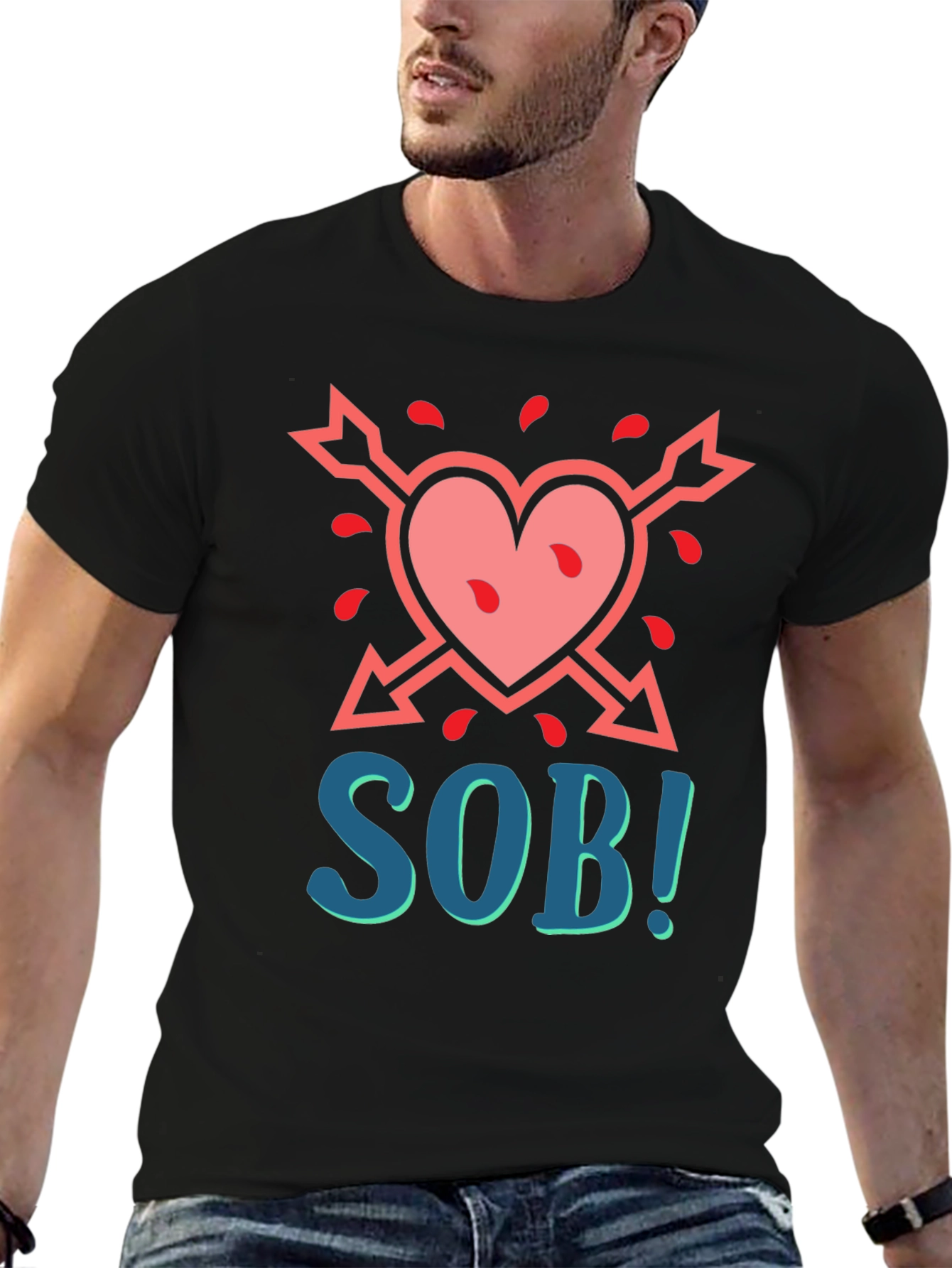 SOB Heart Arrow Graphic T-Shirt